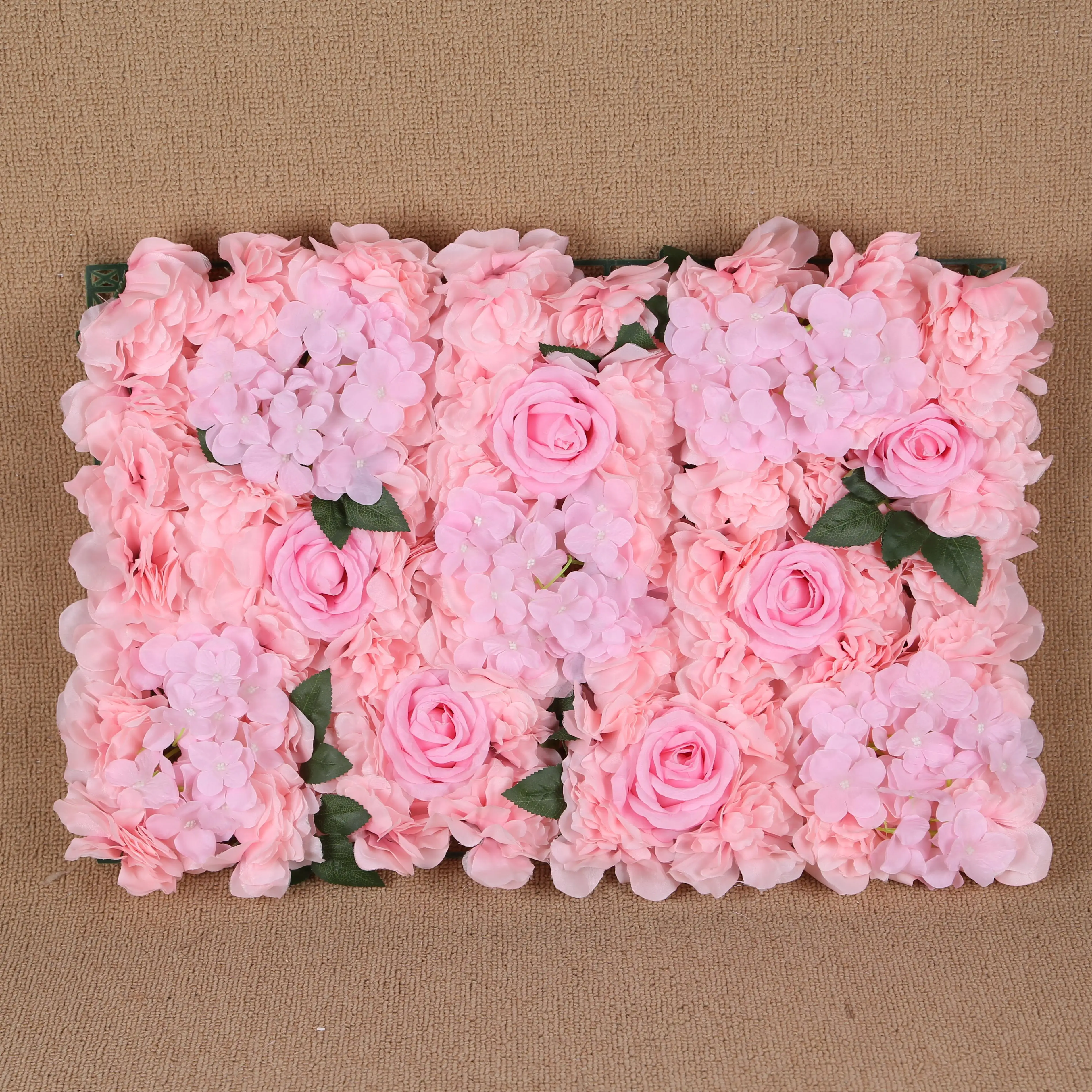 Artificial Plants Event Flower Wall Curtain Backdrop Luxury Silk Rose 3d Roll Up Backdrop Wedding Decor Flowerwall