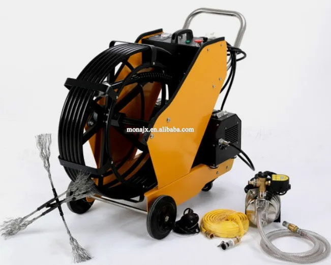 Kitchen grease ventilation air pipe duct cleaning machine equipment