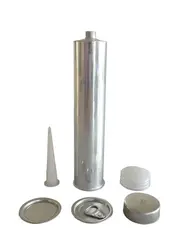 Empty Aluminum Cartridge Set With Stopper and Nozzle For Chemical Sealant Packing