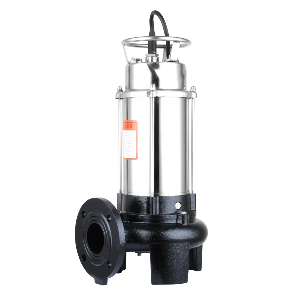 0.75kw Electric Motor Stainless steel submersible cutting waste water sewage grinder pump