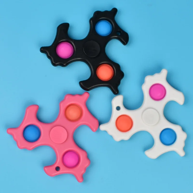 SCIONE 2in1 Pop Fidget Spinner  Fidget Toys Flying Spinners Stress Relief Reducer Fidget Pack Colorful for Kids Adults