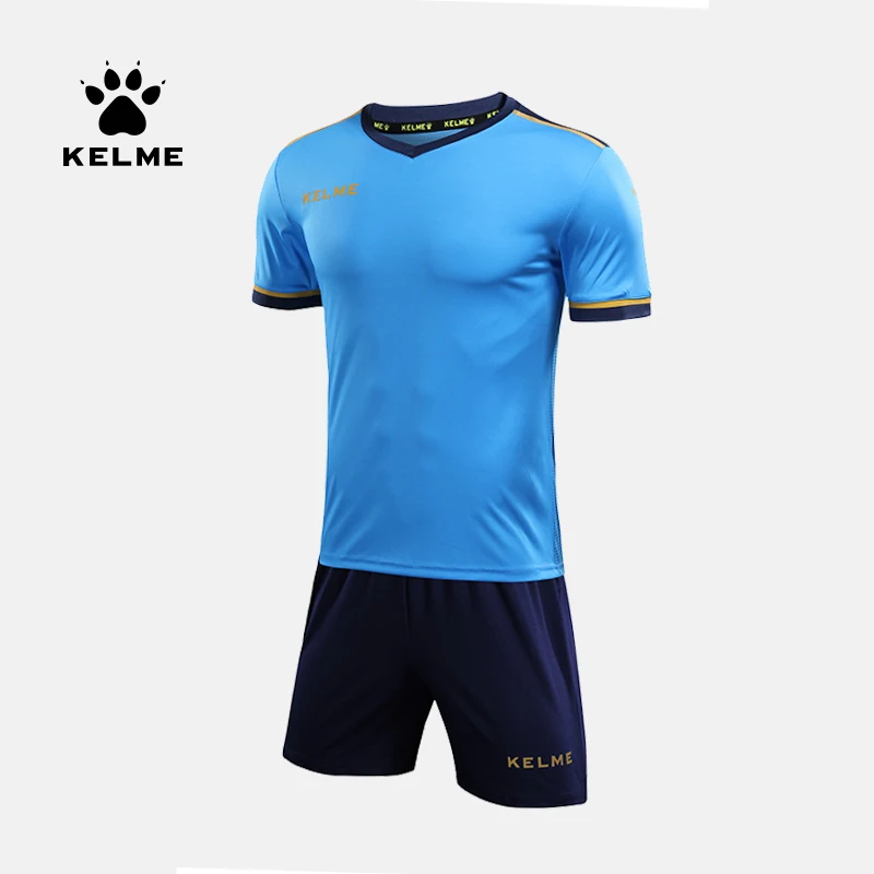 
KELME New Arrivals Adult short sleeve football set soccer jersey suit for club training game playing 