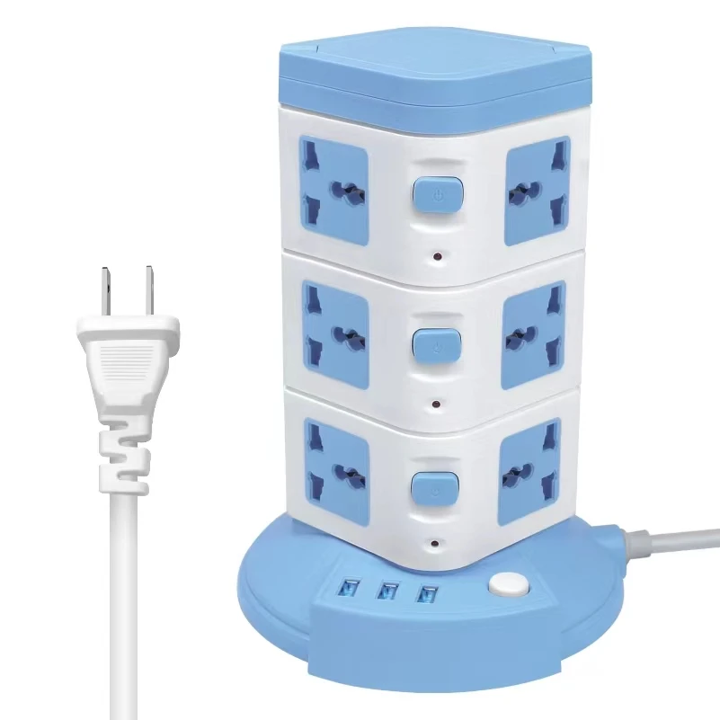 Конфулон Антистатическая розетка 2500 Вт портативная с выходом 3 USB высокое качество зарядка Безопасная электрическая