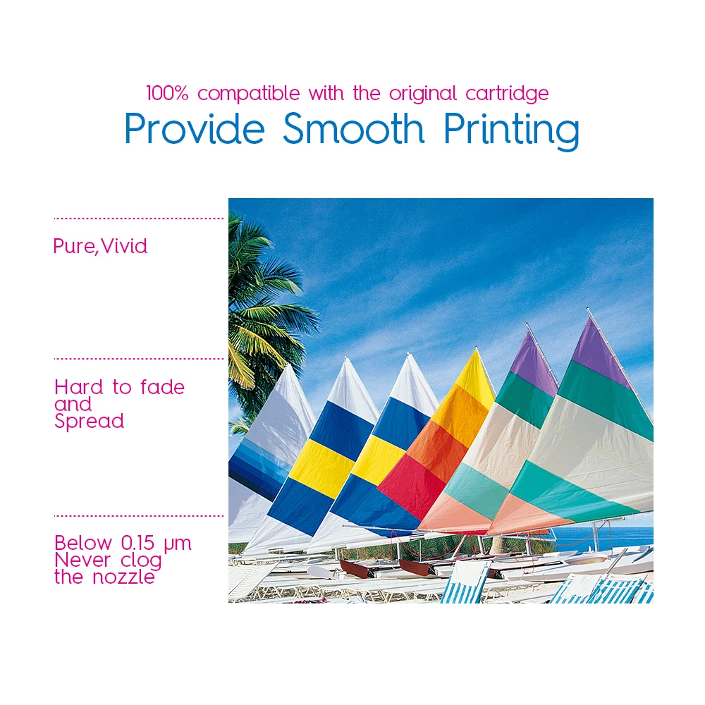 INK-TANK 250ml 500ml 1000ml High-End Universal Compatible Premium Color Refill Inkjet Dye Ink for Epson Printer