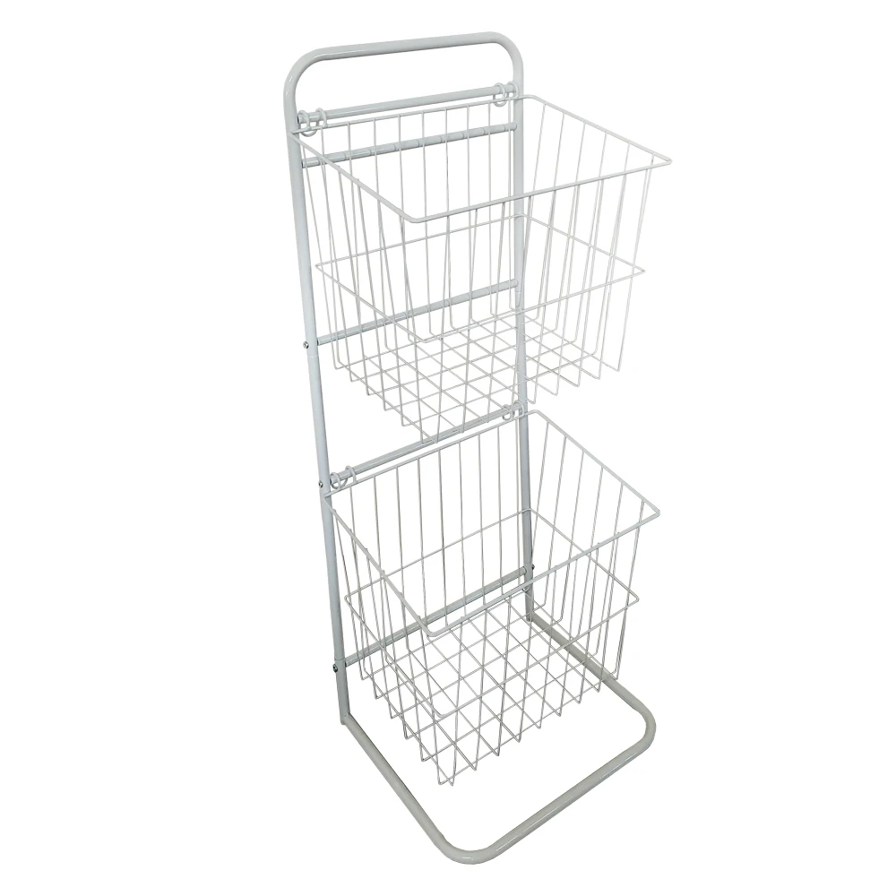 Top Quality Made In Taiwan China Multifunctional 2-Tier Dirty Clothes Rack Easy Assemble Use For Bathroom