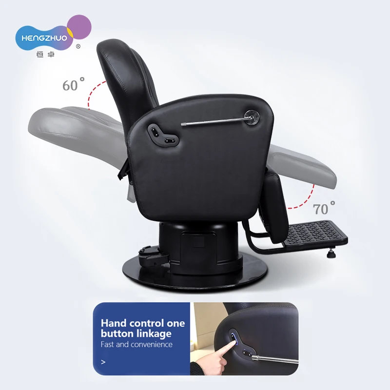 Professional Electric Barber Chair for Men with 2 Motors Hairdressing Equipment Beauty Salon Furniture for Hair Stylist