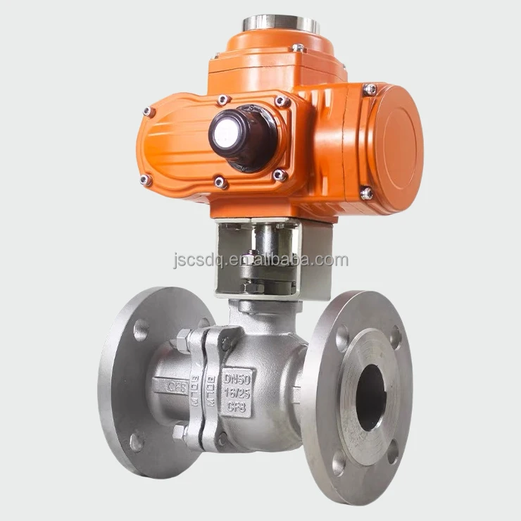 Price Dn50/80/100 12v 24v Dc 24v 110v 220v Ac Flange Water Flow Control Rotary Float Electric Motorized Actuator Ball Valve