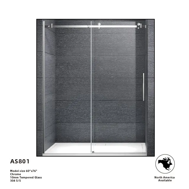 SUMI tempered glass sliding shower door frameless shower door system shower sliding door mampara de ducha