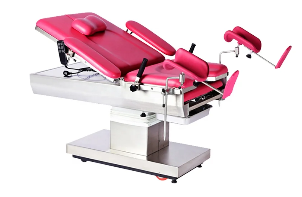 High End 340 Stainless Steel Hospital Gynecological Female Examination Table Electric Operation Bed for Gynecology and Obstetric