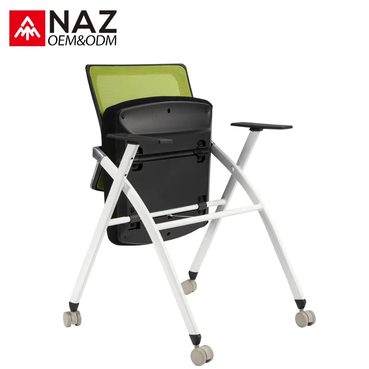 
Factory direct high quality folding office conference chair mobile training chair 