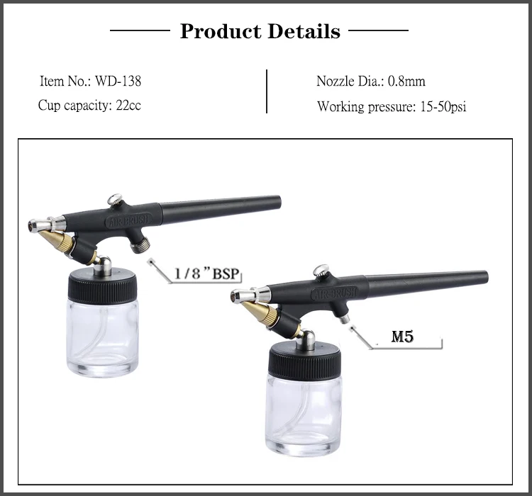 LinhaivetA Single action hobby airbrush kit mini spray gun air brush set