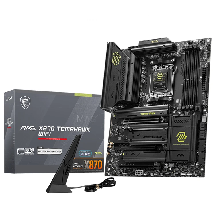 MSI MAG X870 TOMAHAWK WIFI AM5 ATX Gaming Motherboard, Support 4x SATA 6Gb/s, AMD Wi-Fi 7,USB 4.0 interfaces