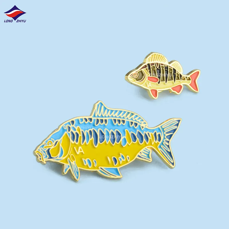 Longzhiyu metal coat pin factory custom soft enamel frog pins cute brooch wholesale collar lapel pin