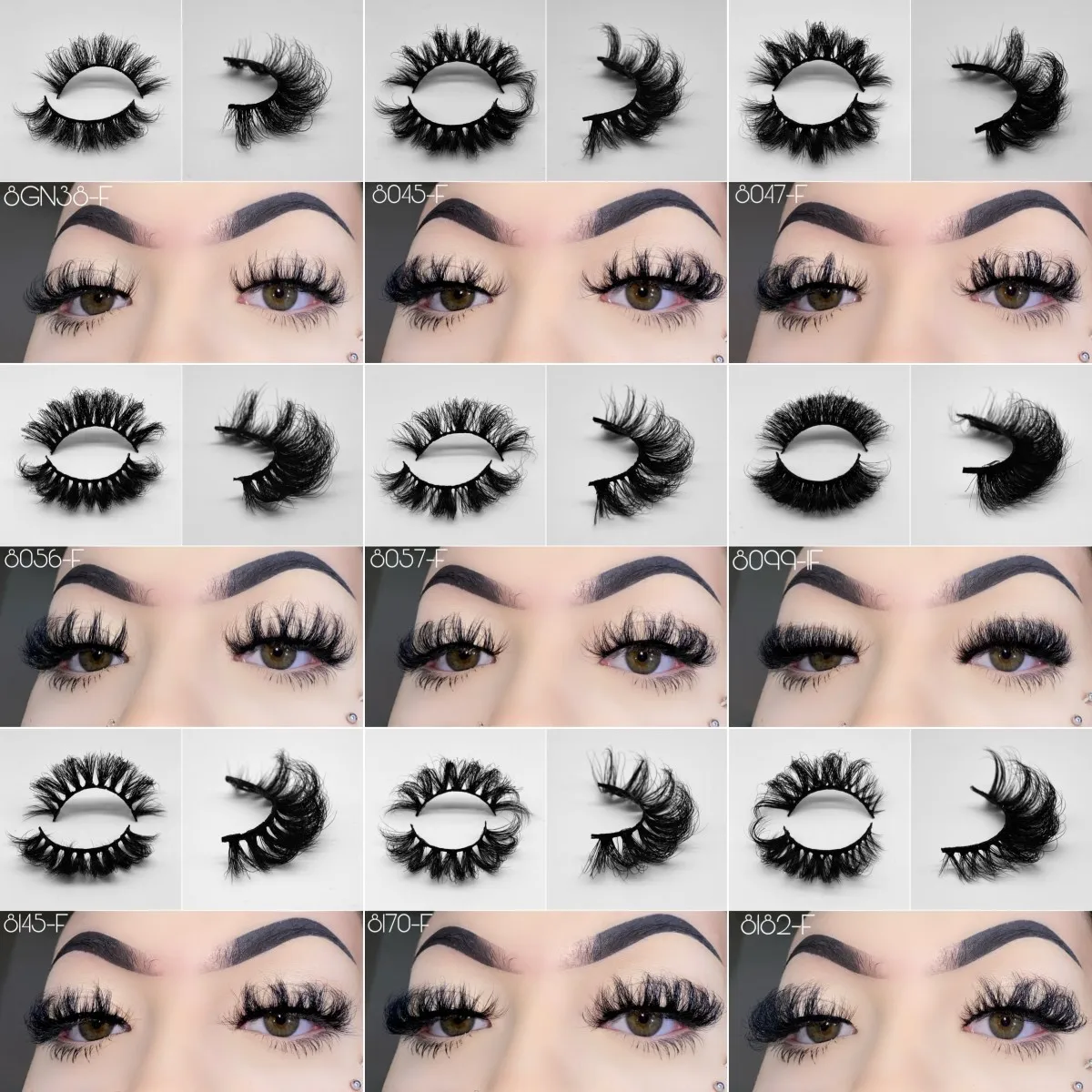 Wholesale Private Label Fluffy Russian Volume Strip Lashes 3d Real Mink Dd Curl 20mm Soft Mink  Eyelash Manufacturer