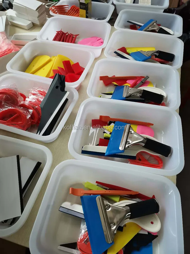 Best selling 14 pcs Car Color Change Window tinting tools squeegee vinyl Wrap Cleaning Tool vinyl squeegee kit