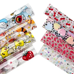 Custom UV Printing TPU  Plastic Cartoon Pattern Design Eco Friendly Transparent Vinyl Fabric Clear TPU Vinyl By The Yard
