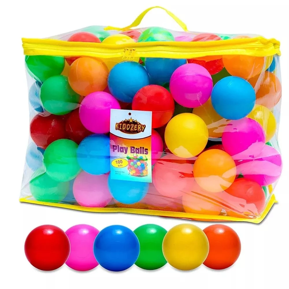 Pit Balls White Red Pink Yellow Blue Green Multi-coloured Plastic Pit Play Ball
