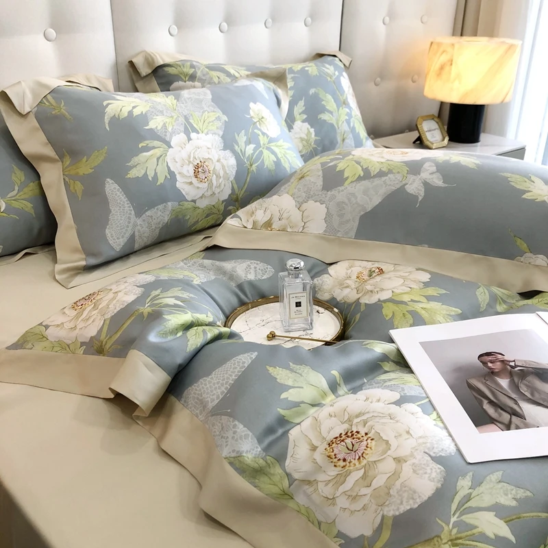 China manufacturer 300TC TENCEL fiber bed linen bed sheet set fabric