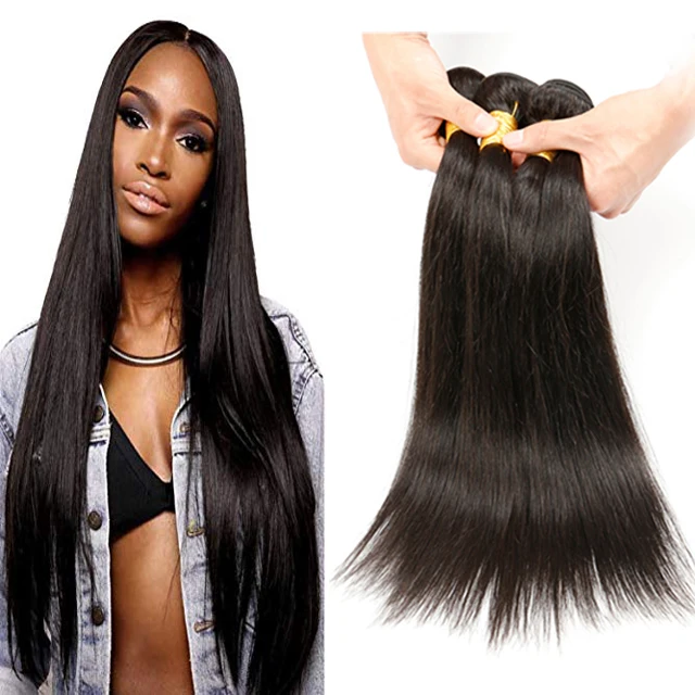 Free sample cheap human hair extension, mink natural bone straight hair bundles weave Brazilian hair products supplier