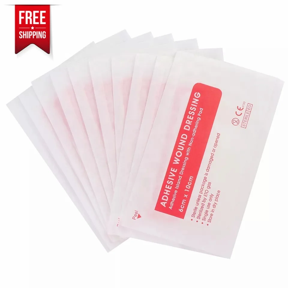 SentryMed Free Shipping 6*10cm Breathable Self-adhesive Wound Dressing Band Aid Bandage Large Wound First Aid Wound Hemostasis