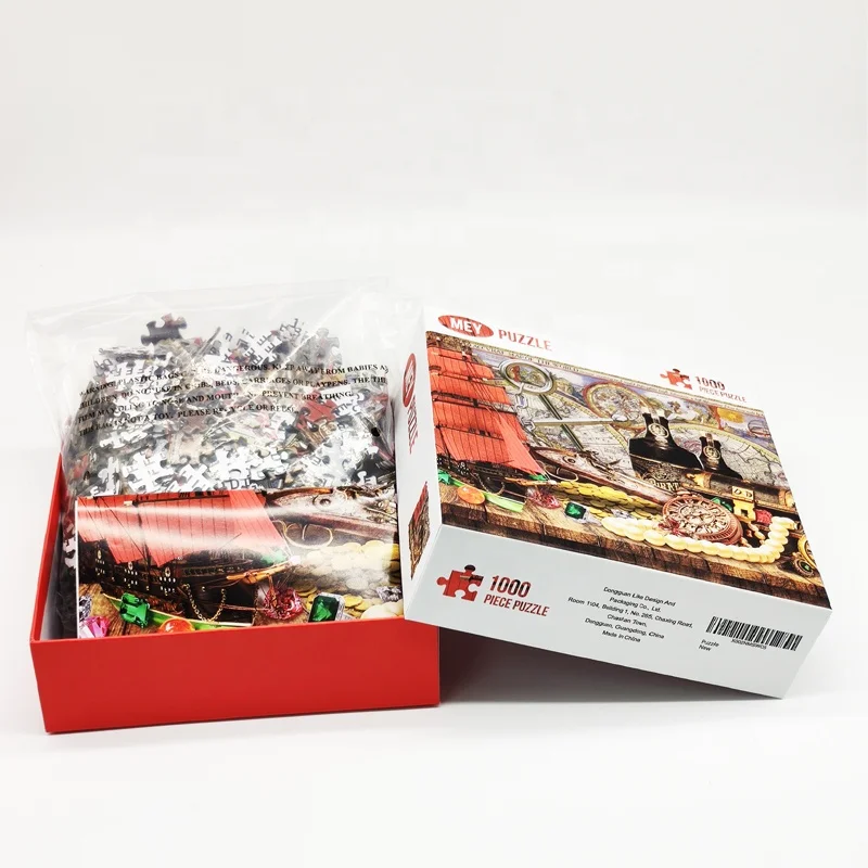 Free Samples Custom OEM Beautiful Artwork Jigsaw Puzzle 1000 piece Cardboard For Adult Puzzle