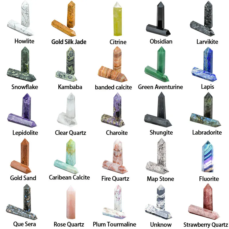 Hot Sale Natural Crystal Healing Stone Bulk Crystal Tower Crystal Wand Points