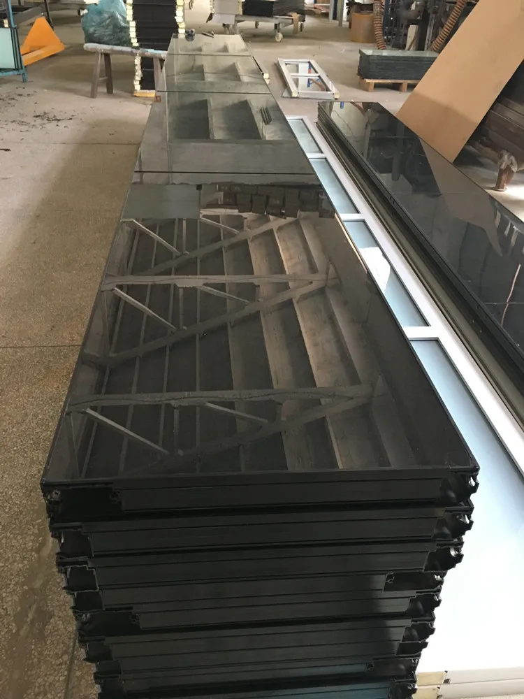 Modern Villa Full-View 50mm Thick Aluminum Glass Garage Door Double Automatic Commercial Door Best Prices