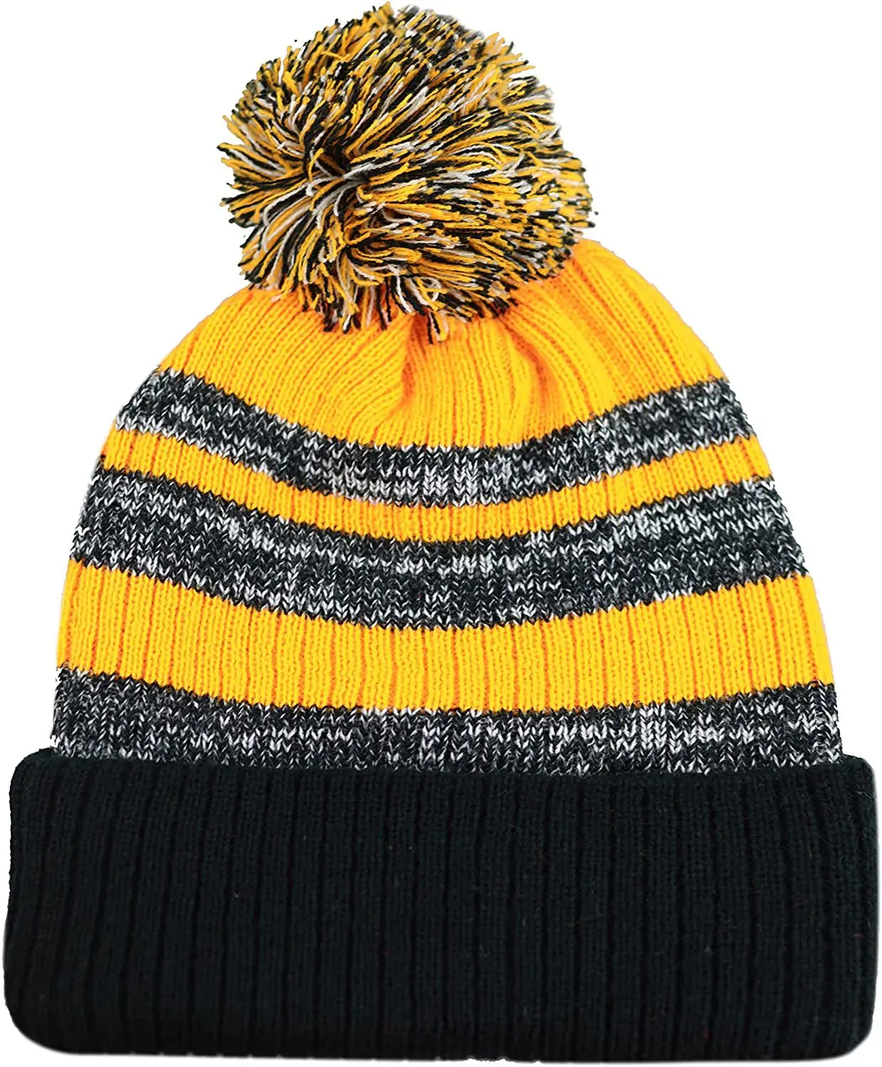 D2 MOQ 20PCS  knitted pom pom sport bobble hats winter knit toque custom hockey beanie with embroidered logo