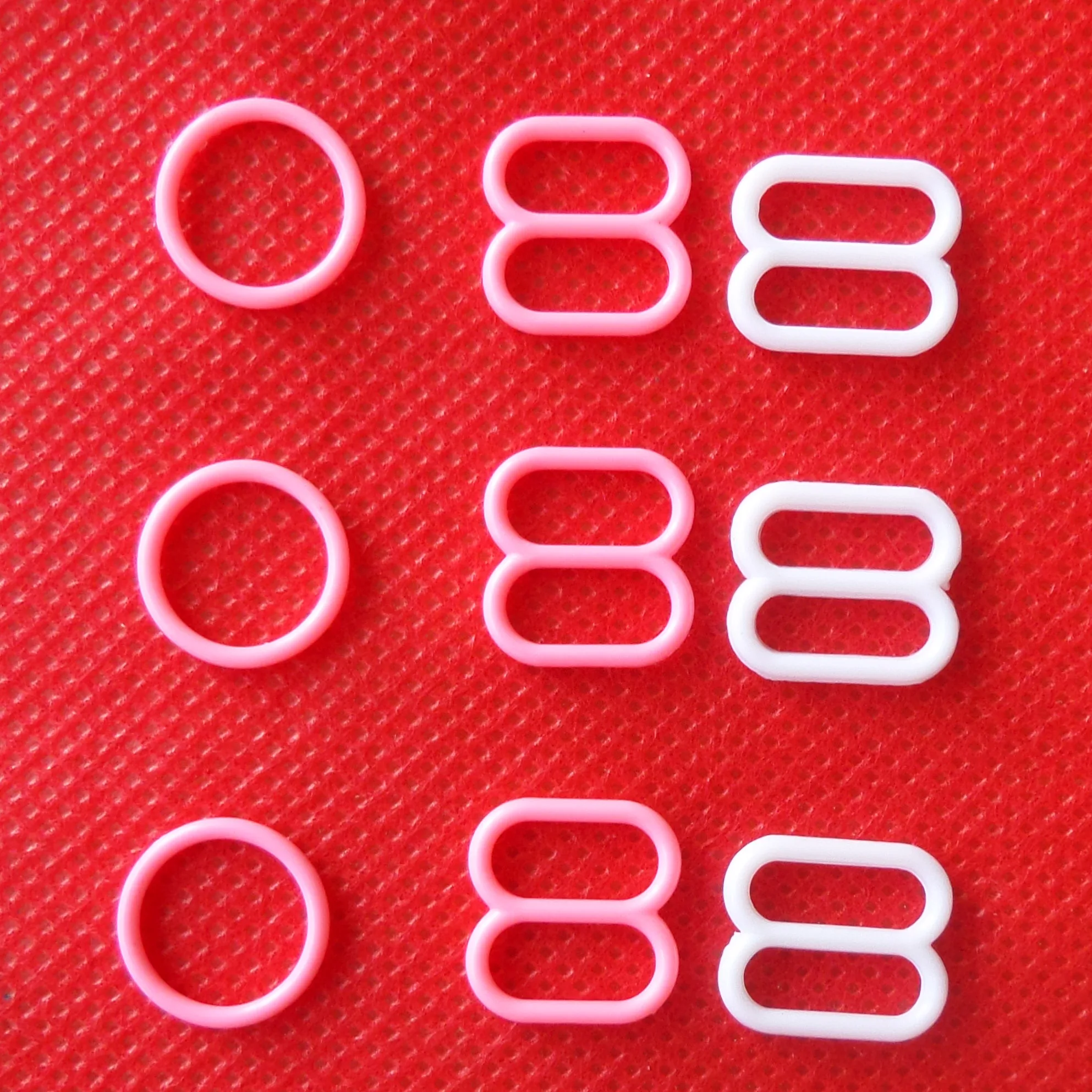 Plastic Bra Ring and Slider Transparent Clear Underwear Clothing Charm Pendant Underwear Accessories Underwear Satin Bow Ribbon