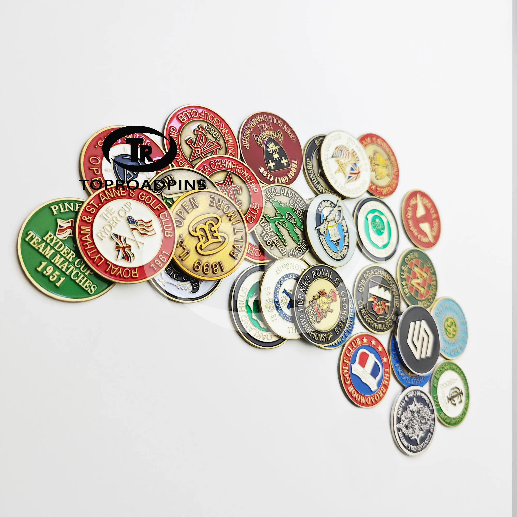 Custom Logo Metal Soft Enamel Lapel Pins Hats Magnetic Hat Clips Golf Ball Marker