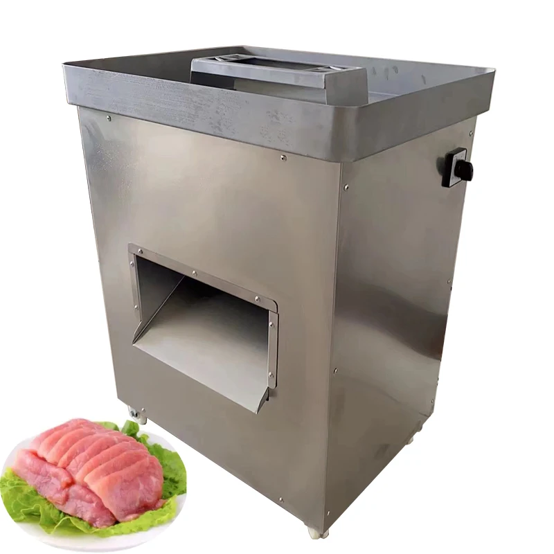 Commercial automatic electric chicken breast fresh pork beef fresh meat slicing and shredding dicing meat cutting machine