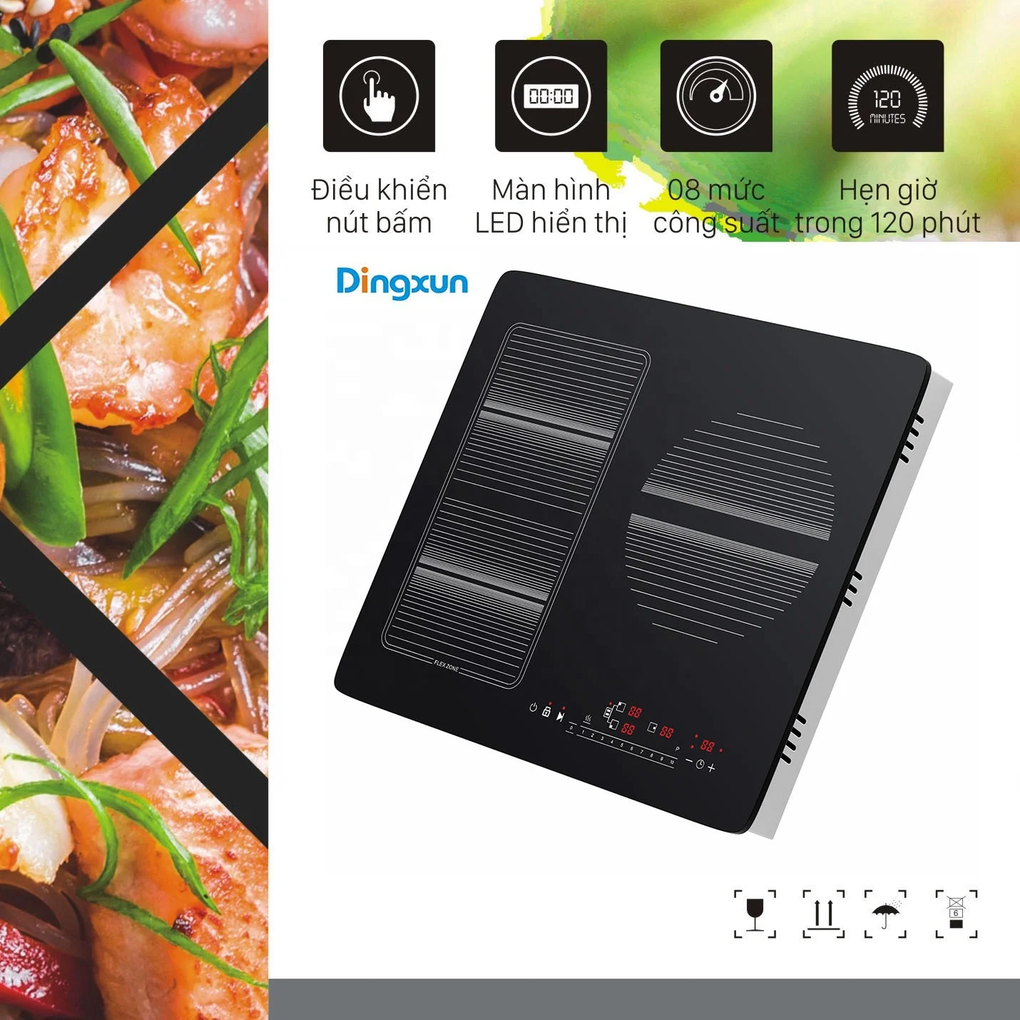 Auto off built-in induction cookers multi-function induction stove portable three head heater kitchen appliances electric stove