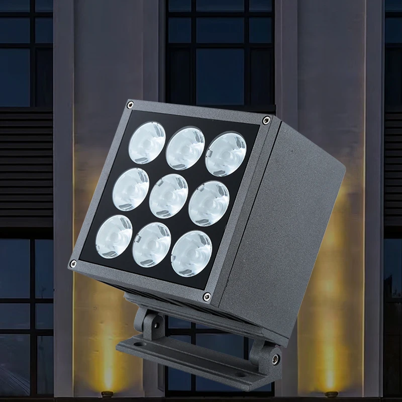 DAWN New IP65 Projection Lamp Round DMX RGB 6W 12W 24W 36W OutdoorPoint light source  Led Flood Lights