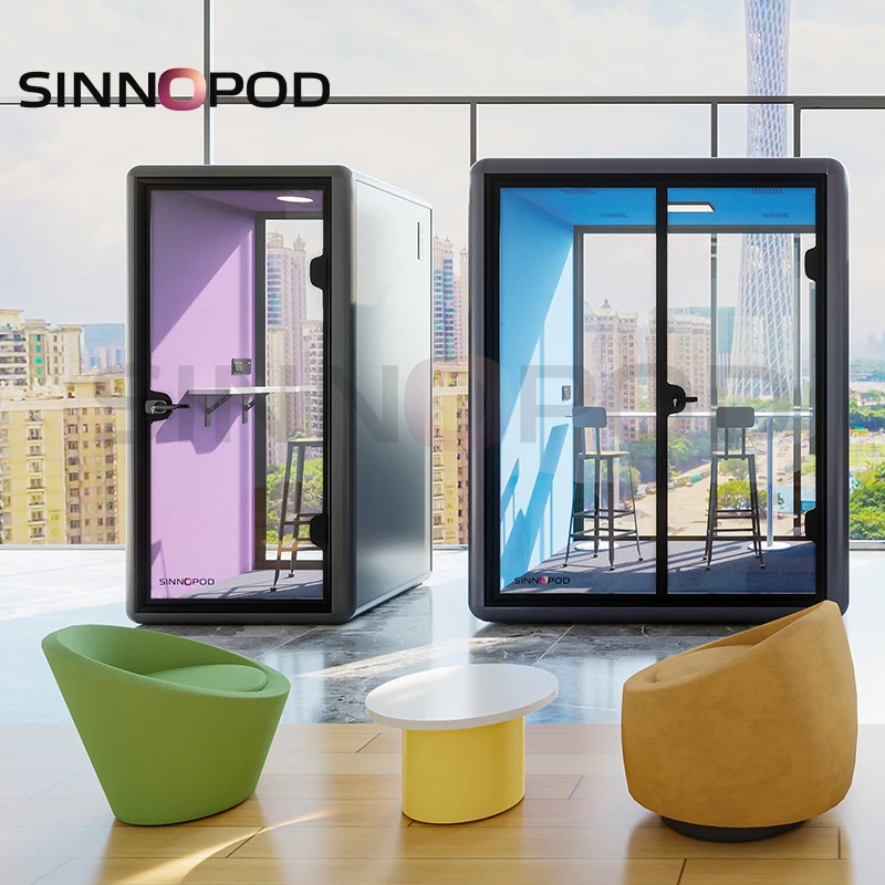 New Design Movable Acoustic Soundproof Office Phone Booth Silence Office Meeting Room Pod Studio Pod Sound Booth