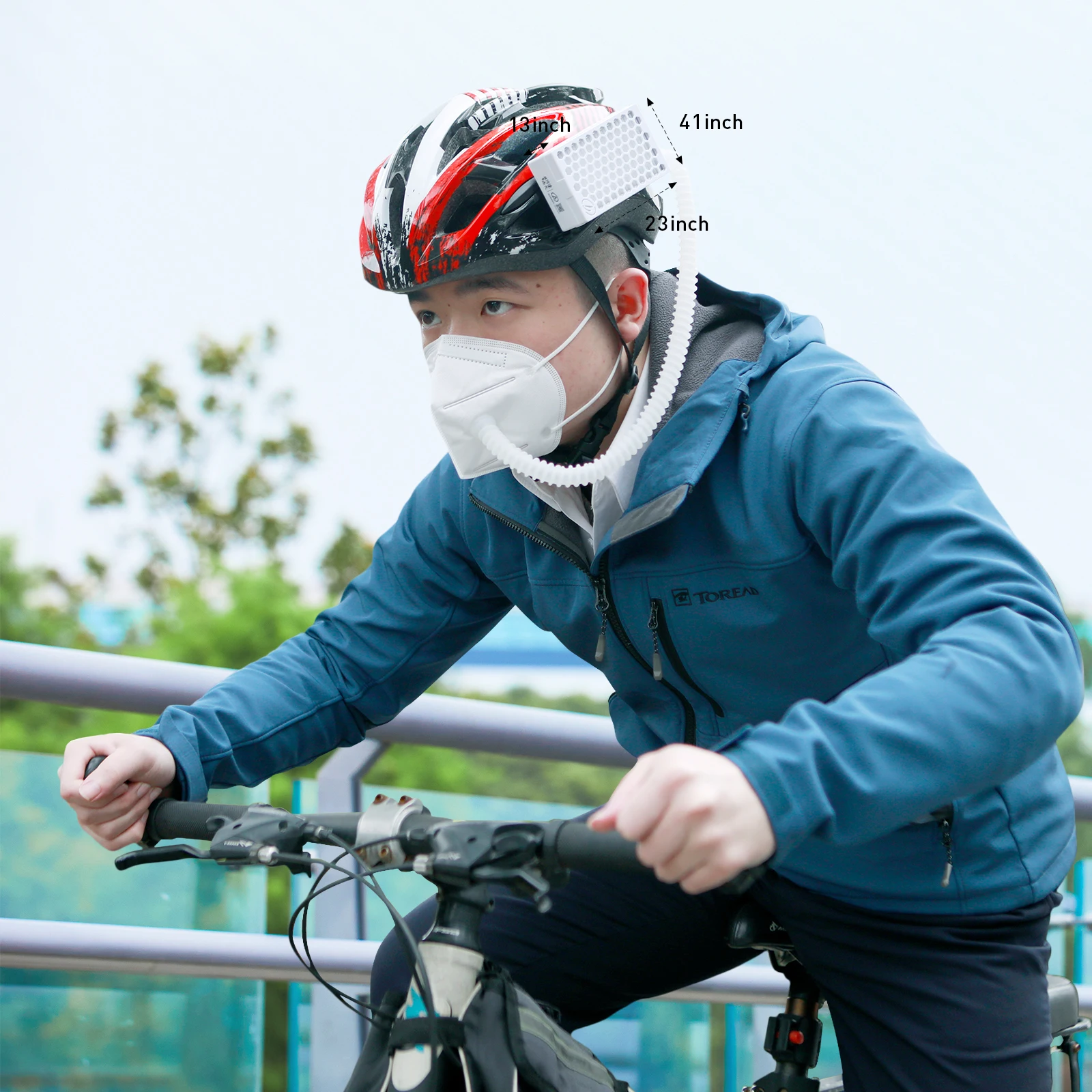 Wearable Party   Running Biking Rechargeable Face Mask Mini Air Purifier h13 HEPA