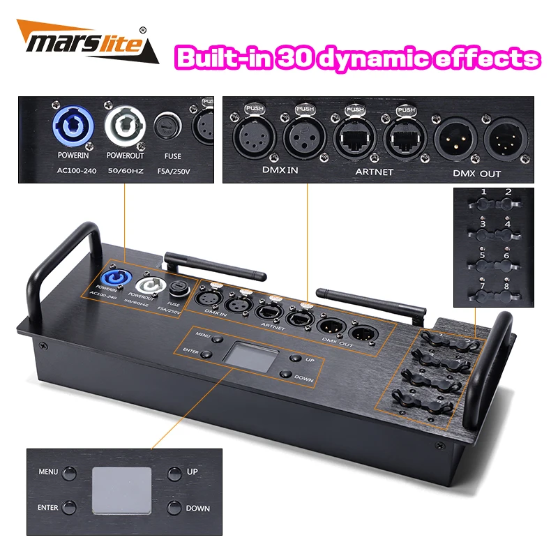 Wireless Battery 360 Degree Pixel Tube IP65 Waterproof RGB Rechargeable Led Tube Light Dmx for Bar DJ Party
