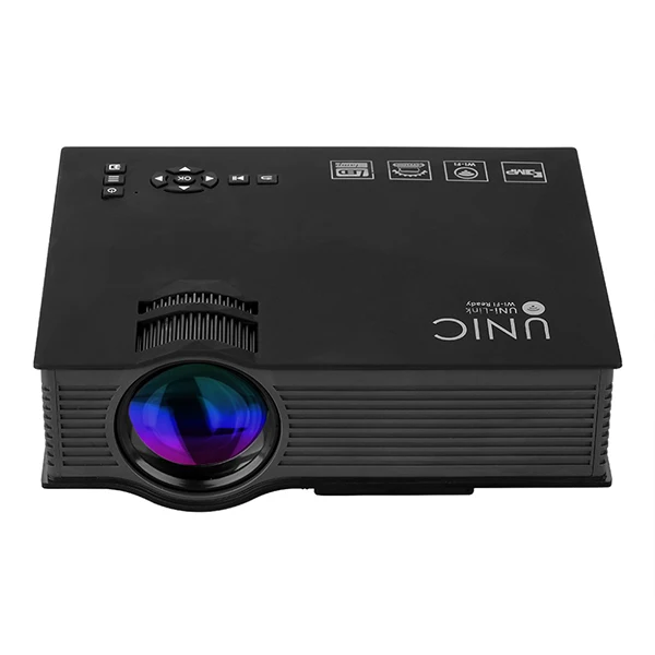 NEW UC68 80ANSI HD portable home theater mini projector wireless Wifi full HD 3D led projector