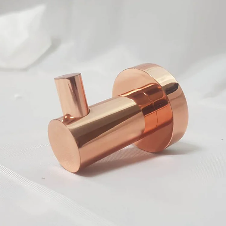 Bathroom Brass Single  Rose Gold Clothes Robe Coat Hanger Hook Rack