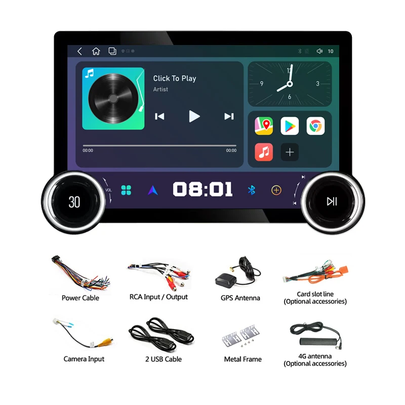 HENMALL Universal 11.8inch Double Knob Car Multimedia Player een Autoradio Stereo Video GPS WiFi Auto Radio Android Video Player