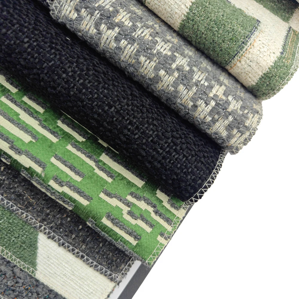 Waterproof Jacquard Chenille Velvet Upholstery Fabric Plain Style Yarn Dyed for Sofa Sets Living Room Furniture Textile Clothes