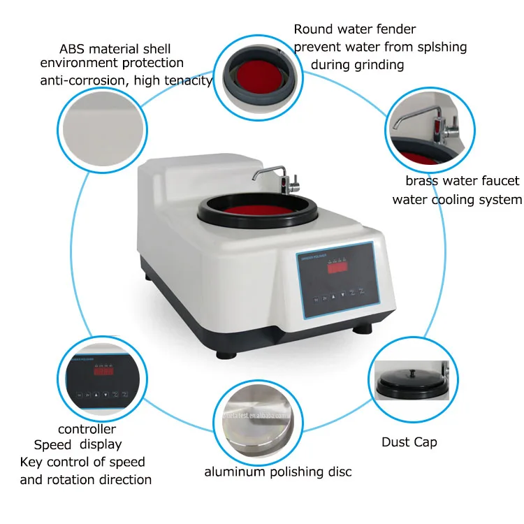 Металлографический шлифовки и полировки машины MP-300E большой размер один диск полировальный станок