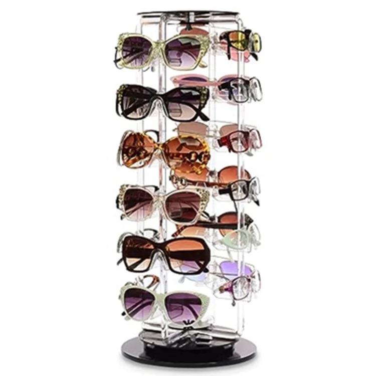 Acrylic Rotating Sunglasses & Eyewear Holder Display, 24 Frames