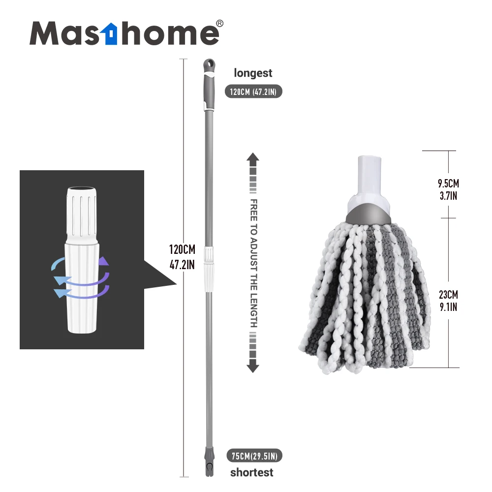  Masthome 2020 новые заводские настройки синель для чистки плоская Швабра легко чистить Гибкая Насадка швабры домашнего