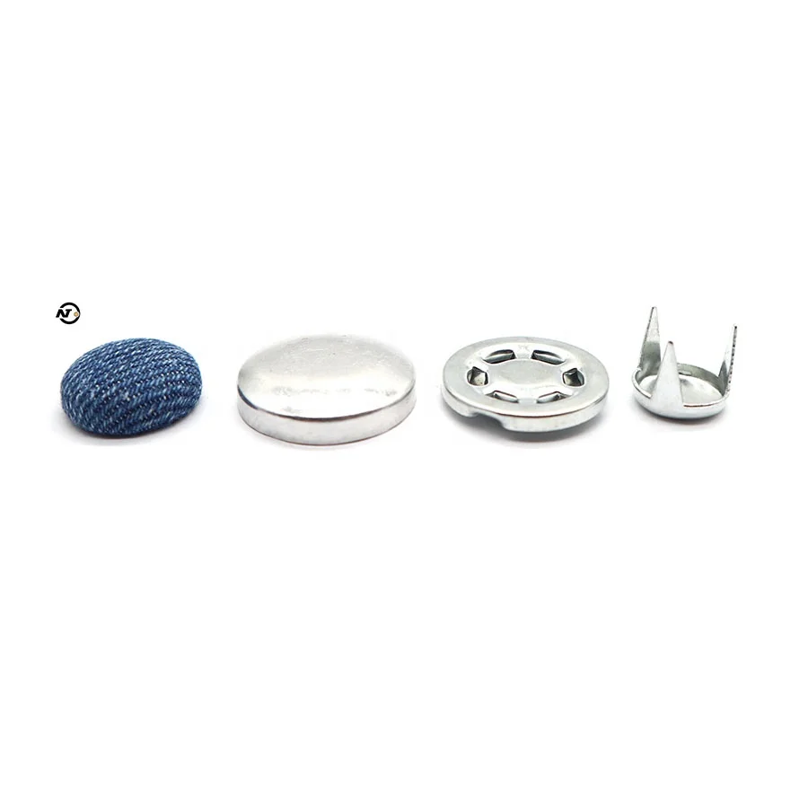 Plastic back Jean baseball cap button fabric self covered dad cap button 24L 15mm