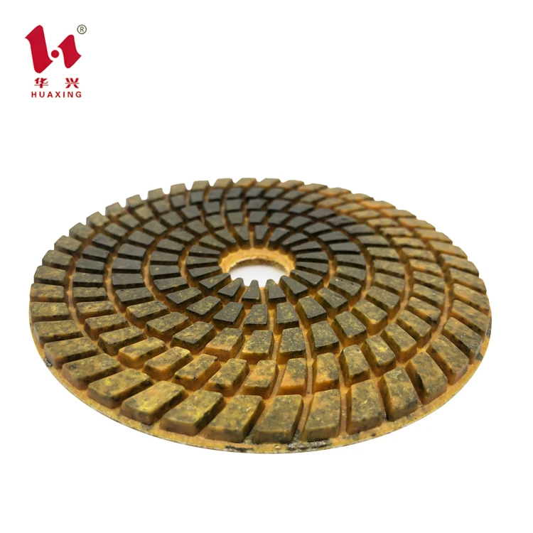 4 inch diamond resin flexible grinding polishing pad for floor polisher