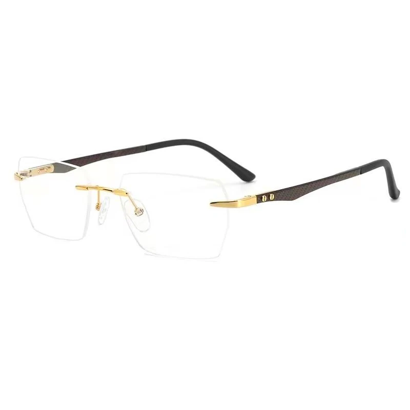 Osicare 16026 carbon luxury brand manufacturers private label designer eyeglasses men rimless pure titanium eyewear frame