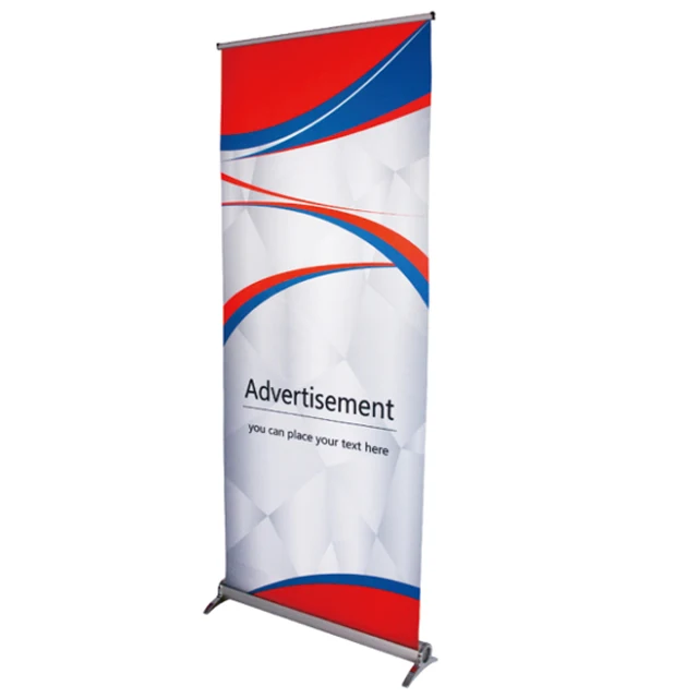 Easy Up And Folding Roll Up Horizontal Banner Stand Cheap Standard Size Of Roll Up Banner from factory popup standee wholesale
