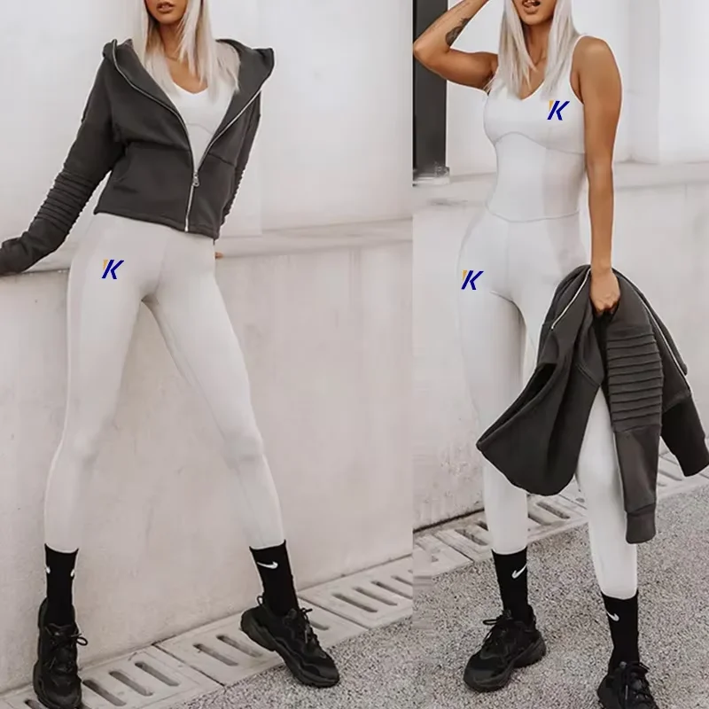 Custom logo women mesh workout fitness jumpsuit sports gym wear workout bodysuit yoga shorts one piece set