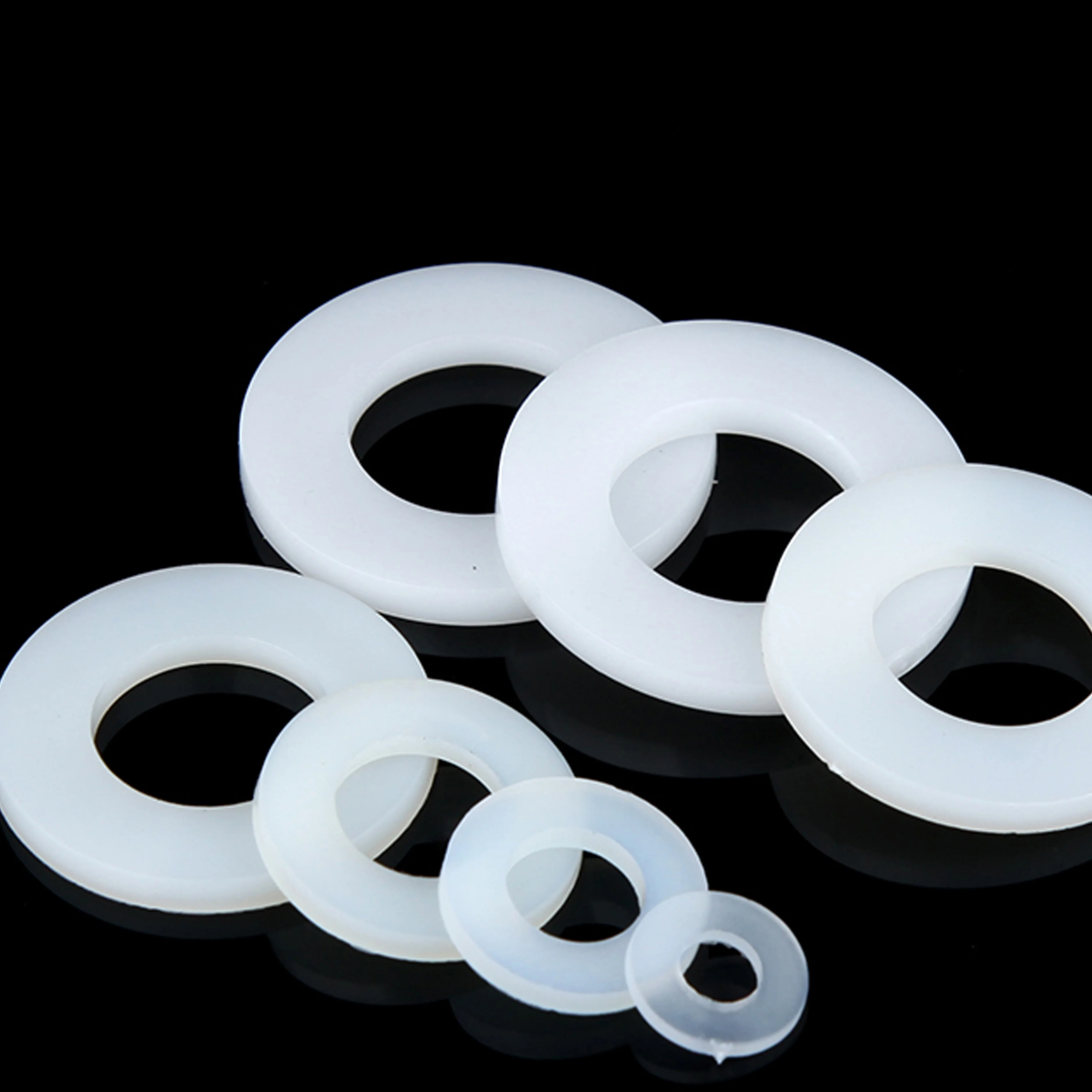 Washer Manufacture 2mm 3mm 4mm 5mm Plastic  Plain Shim Nylon White Washers Round Flat Gasket