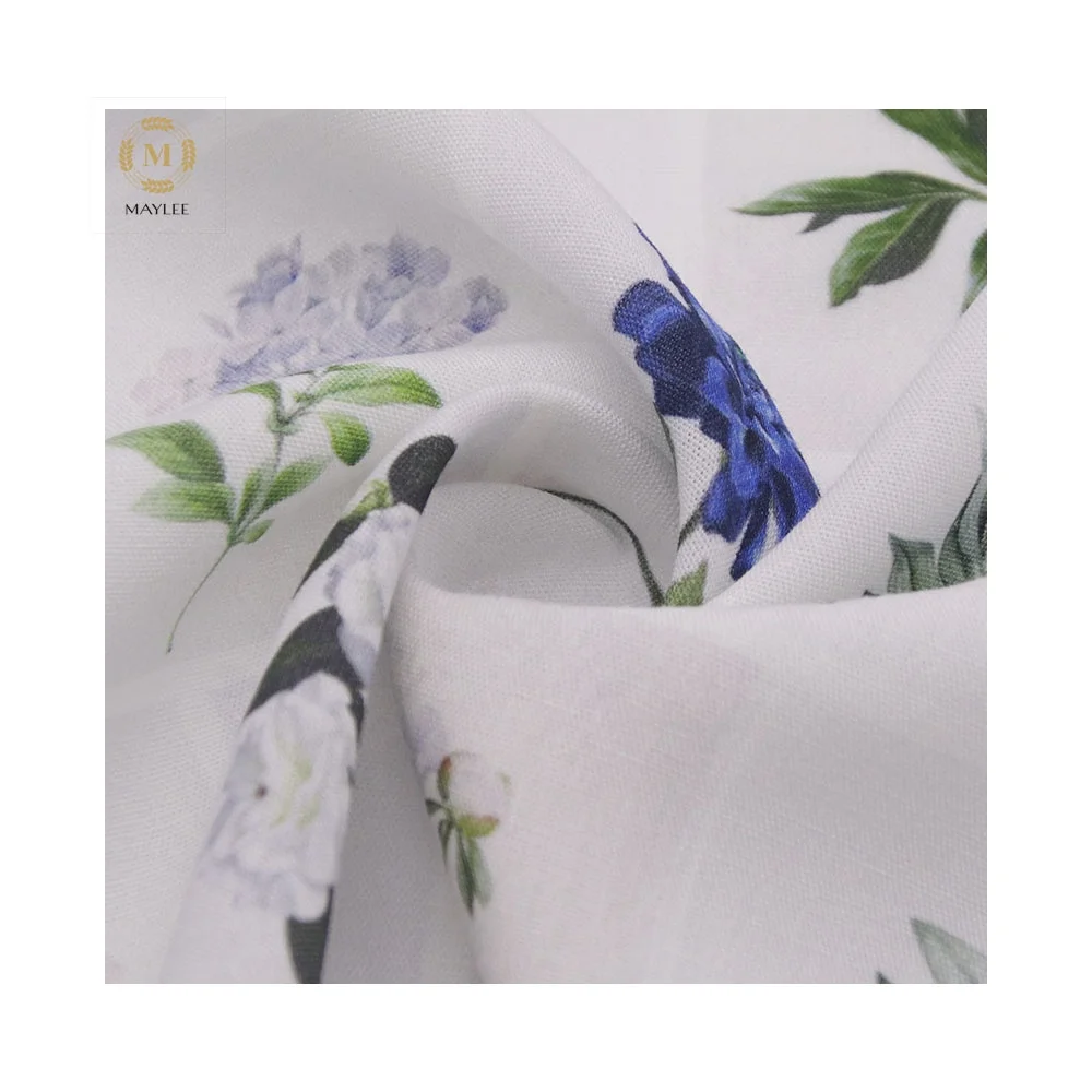 12160D цифровой цветок 70% tencel/lyocell 30% лен Тканое полотно для женщин пальто брюки платья